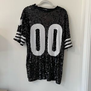 Double 0 Black sequin jersey
